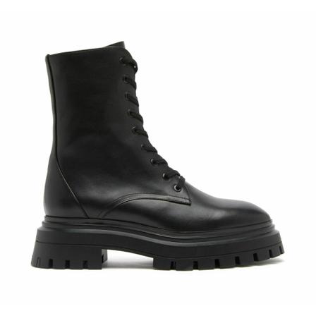 Stuart Weitzman Bedford Sleek Lace-Up Laarzen , Zwart , Dames , Maat: 40 EU Laarzen