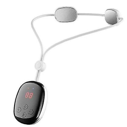 Ems Hals Akupunktur Lymphvity Massasjeapparat Med Oppvarming, Bærbar Elektrisk Puls Halsmassasje For Smertelindring Dypvev