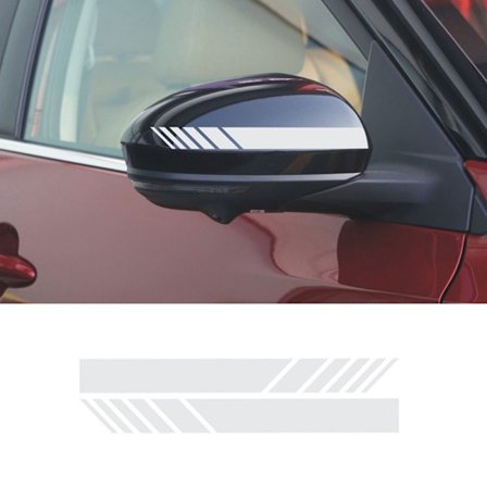 10 par backspegelklistermärke Bildekal VIT