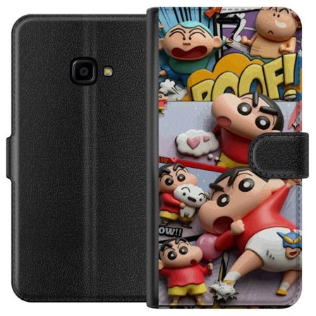 Kompatibelt Plånboksfodral till Samsung Samsung Galaxy Xcover 4 Crayon Shin-chan collage med roliga poser färgglad stil humoristiskt animeinspirerat