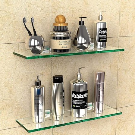 2 lasihyllysarjaa kylpyhuoneeseen, ei porausta vaativa suihkuhylly lasihyllyt seinälle lasinen kylpyhuoneen säilytyshylly alumiinilla