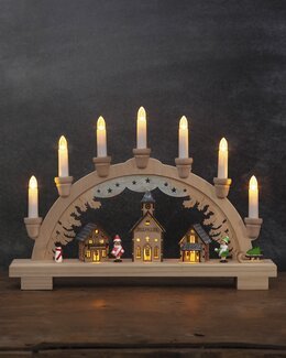 Ljusstake Dassel batteridriven Beige