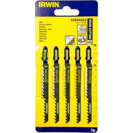 Irwin 10504224 Sticksågsblad 100 mm, 6 TPI, 5-pack, Maskintillbehör & förbrukning