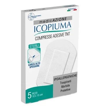 Icopiuma Compresse Adesive TNT 10x15cm 5 Pezzi