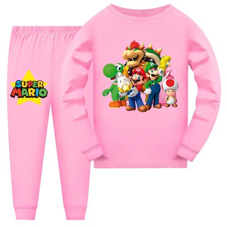Super Mario kostume forår og efterår børnehjemstøj Pyjamassæt