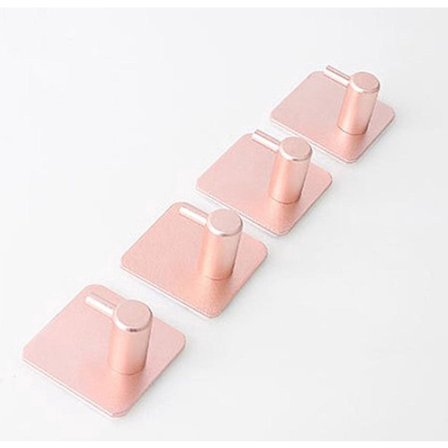 Självhäftande Handdukskrokar - Set om 5 - Roséguld