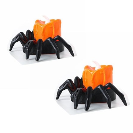 2 stk natlys elektronisk stearinlys Spider Lampe