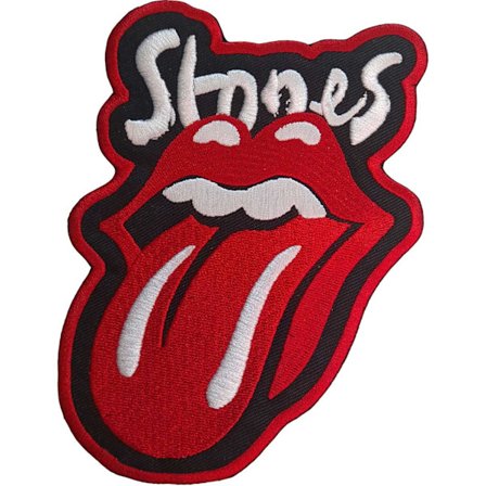 The Rolling Stones Classic Logo Strykjärnsmärke En Storlek Röd/Svart
