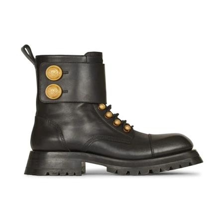 Balmain, Lace-up Boots Czarny, Kobieta, Rozmiar: 37 EU