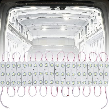 60 LED-bil loftslys sæt - energibesparende hvid, bilindretning