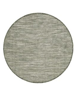 Ullmatta enfärgad Torsby Rund Grön - 120 cm - KM Carpets