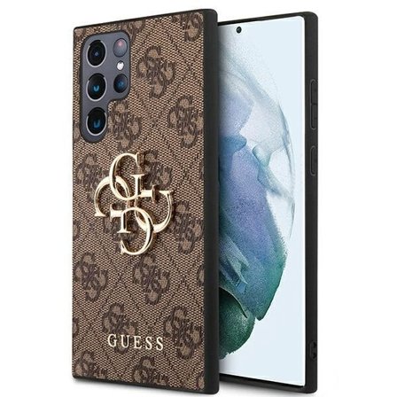Guess Big Metall Logo Skal Galaxy S22 Ultra - Brun