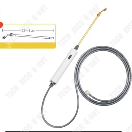 Sähkökäyttöinen kastelupistooli - TECH DISCOUNT - Latausmahdollisuus - Säädettävä suutin - 3 m letku - Laajennettava pylväs