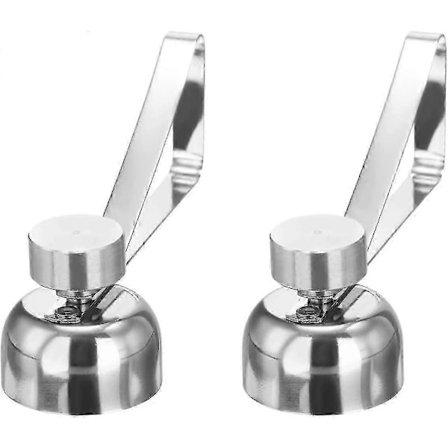 Æggedeler i rustfrit stål og låg til blødkogte æg, 2-pak sølv JFS