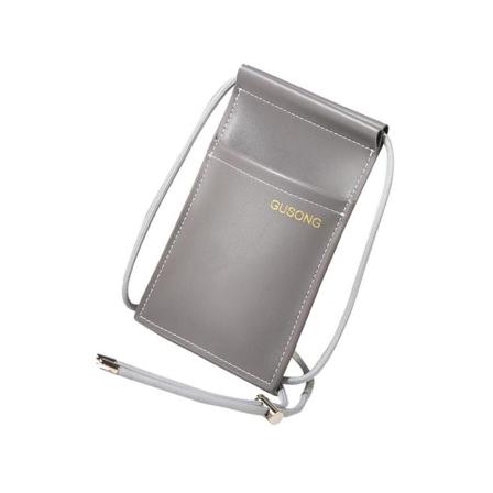 1/2 saxpåse PU-läder med justerbart axelbälte Grey 1 Pc