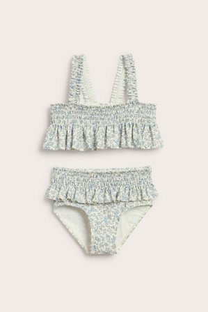 Newbie | Bikini z marszczeniem i falbaną Zielony 122/128 | Zielony