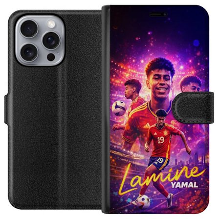Yhteensopiva Lompakkokotelo Apple Apple iPhone 16 Pro Max Lamine Yamal jalkapallo juliste Espanjan maajoukkueen pelipaidassa dynaamisella liikkeellä,