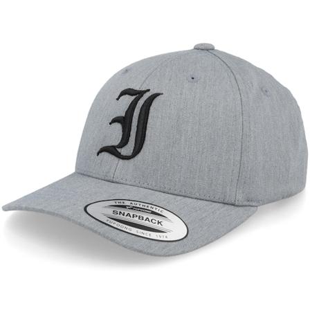 Kiddo Cap - Grijs adjustable Cap - Kids I Letter 3d Heather Grey Adjustable @ Hatstore