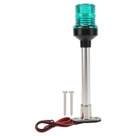 10 tuuman veneen perävalo 360 asteen LED-ympärivalo 316 ruostumattomasta teräksestä valmistettu pohja Ankkurinavigointivalot merijahdille vihreä