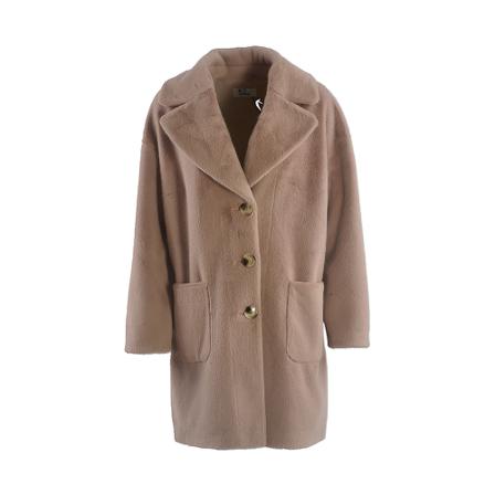 Betta Corradi, Faux Fur & Shearling Jackets Beige, Dames, Maat:M