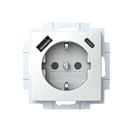 ABB Saga 20 EUCB2USB-916-510 Stikkontakt 1-vejs, USB-A+C, Kontakter & stikkontakter