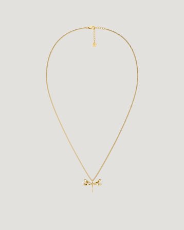 Edblad Dragonfly Necklace S Gold Guldig Smycken Tjej - Kids Brand Store