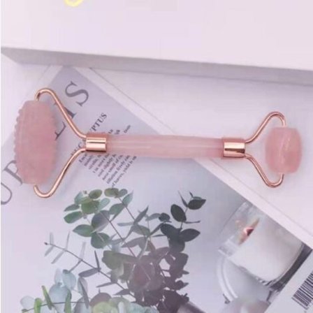 Gua Sha och jadevals, ansiktsvals, ansiktsvals skönhetsverktyg, Baimei rosenkvarts ansikte, grön ögon- och nackmassagerare