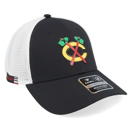 Fanatics - NHL - Black - trucker - Cap - Chicago Blackhawks Authentic Pro Rink Black/White Trucker - Hatstore