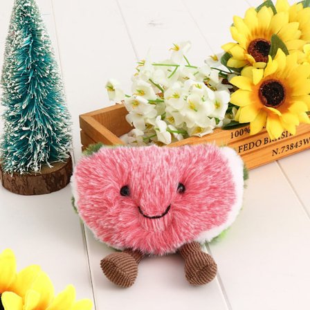 Ryggsäckstillbehör Söta plyschleksaker Vattenmelon Mjuka gosedjur Present