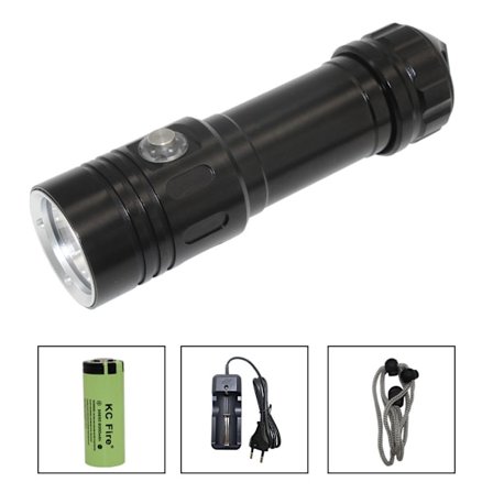 Mini avoin keskellä xm-l2 valo sukelluslamppu kannettava vedenalainen