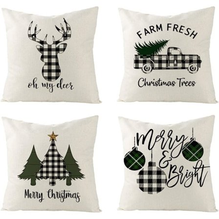 Set med 4 jul-örngott 45 x 45 cm