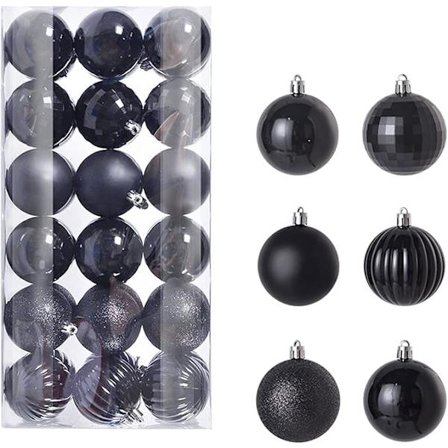 Pisexur 36 kpl joulupallokoristeita, joulukuusenkoristeet särkymättömiä joulupallokoristeita häihin ja joululomalle