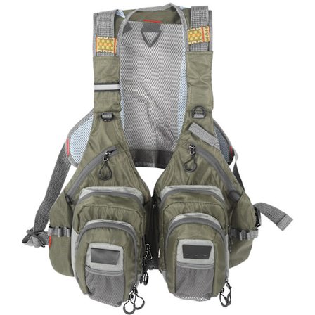 Justerbar Fiskevest Utendørs Pustende Mesh Vest Jakker med Glidelåslommer