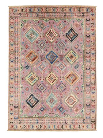 Kazak Fine Rug 151X208 Brown/Red Wool, Afghanistan