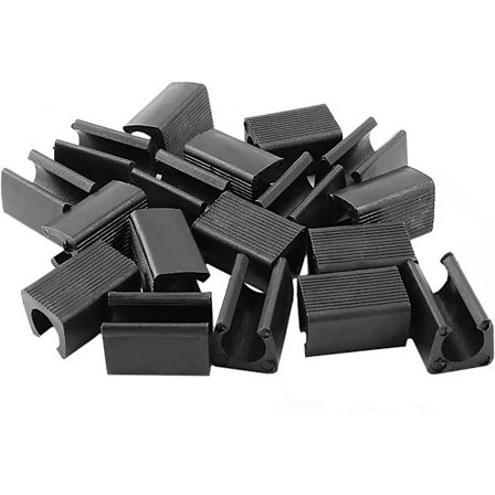 20 Pakke Plast U-Formede Stolbenglidere 12mm Diameter Svart, ZQKLA