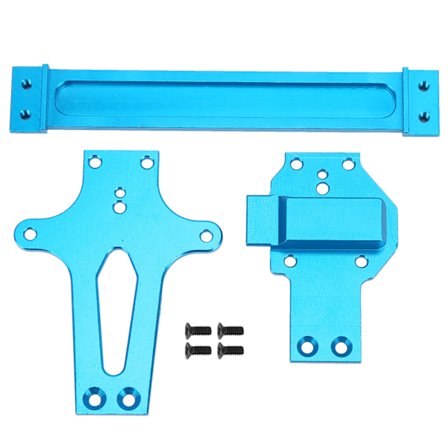 Radiobakke i aluminiumslegering, opgraderingsdele, tilbehør, der passer til WLtoys 1/12 124019 RC Bil Blå