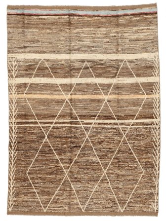 Berber Style Rug Modern Brown/Orange (Wool, Afghanistan)
