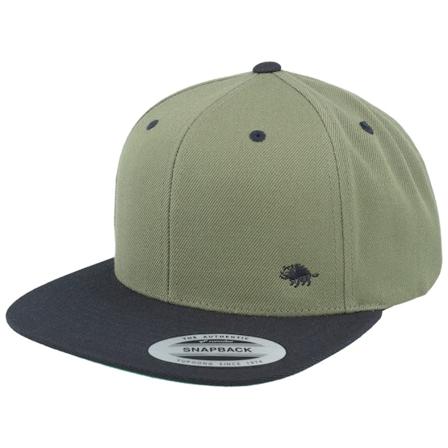 Hunter - Grønn snapback Caps - Tiny Boar Olive/Black Snapback @ Hatstore