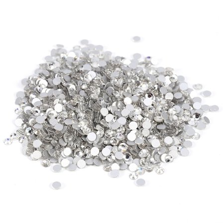 1440 kpl/pussi Pyöreät Kirkkaat Kristallit Strassit Litteät Lasistrassit Kynsikoristeluun (4MM)
