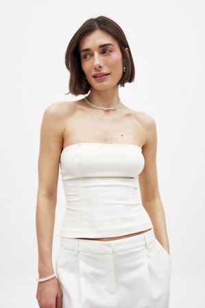 NA-KD Haut style corset classique - - Crème - EU 42