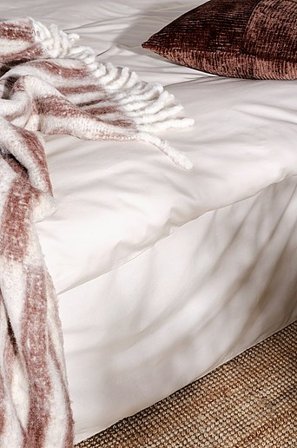 Jotex - Percale Sengekappe Økologisk 45 Cm beige - ZACK - Køb Sengekapper hos Jotex