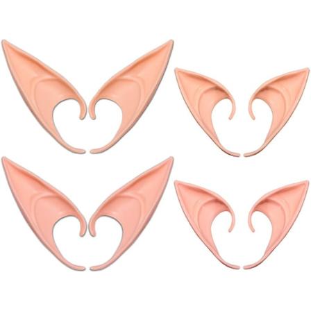 Haltiakorvat 12cm 10cm, (4 paria lateksista tehtyj haltiakorvia), Haltiakorvakosplay, Haltiakorvat