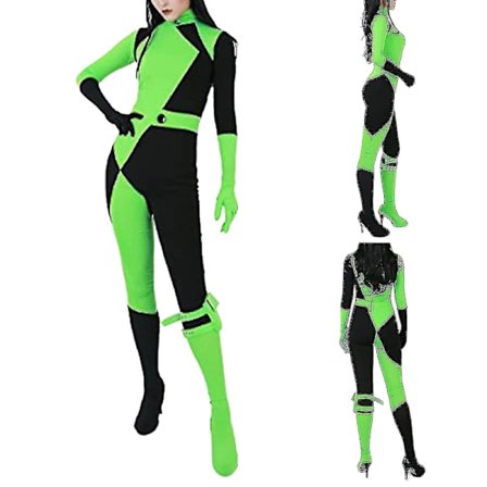 Dam Kim Possible Miss Go Body Jumpsuit Shego Cosplay Kostume Halloween Fest Karneval Fancy Dress Up[HK] 180