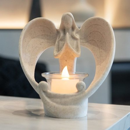 Englefigurer Tealight Lysestage