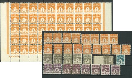 Danmark - AFA 42+44+45+46 ubrugt + halvark 77 ubrugt