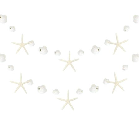 Ocean Nautical Party Dekoration, Naturliga Sjöstjärnor Kammusslor för Julgransprydnader, Under Havet Tema Tillbehör, Lätt att Montera