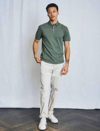 Bruun & Stengade Bs Taketomi Regular Fit Polo Shirt - Khaki green - S