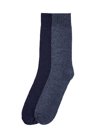 NORVIE Strumpor i ullmix, 2-pack Blå 39/42