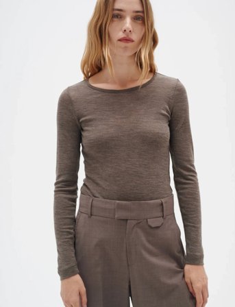 InWear Fangiw T-Shirt Ls - Brown - XS