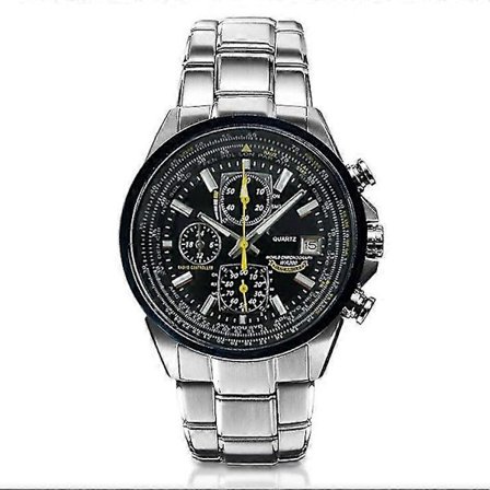 Eco-Drive Herrklocka Sexvisare Stålarmband Kvarts Klocka 45mm